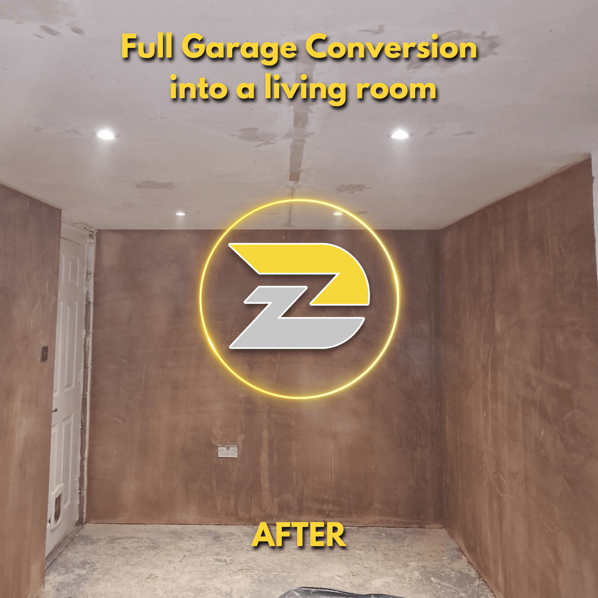 Garage conversion into modern living space with updated electrics in Colchester